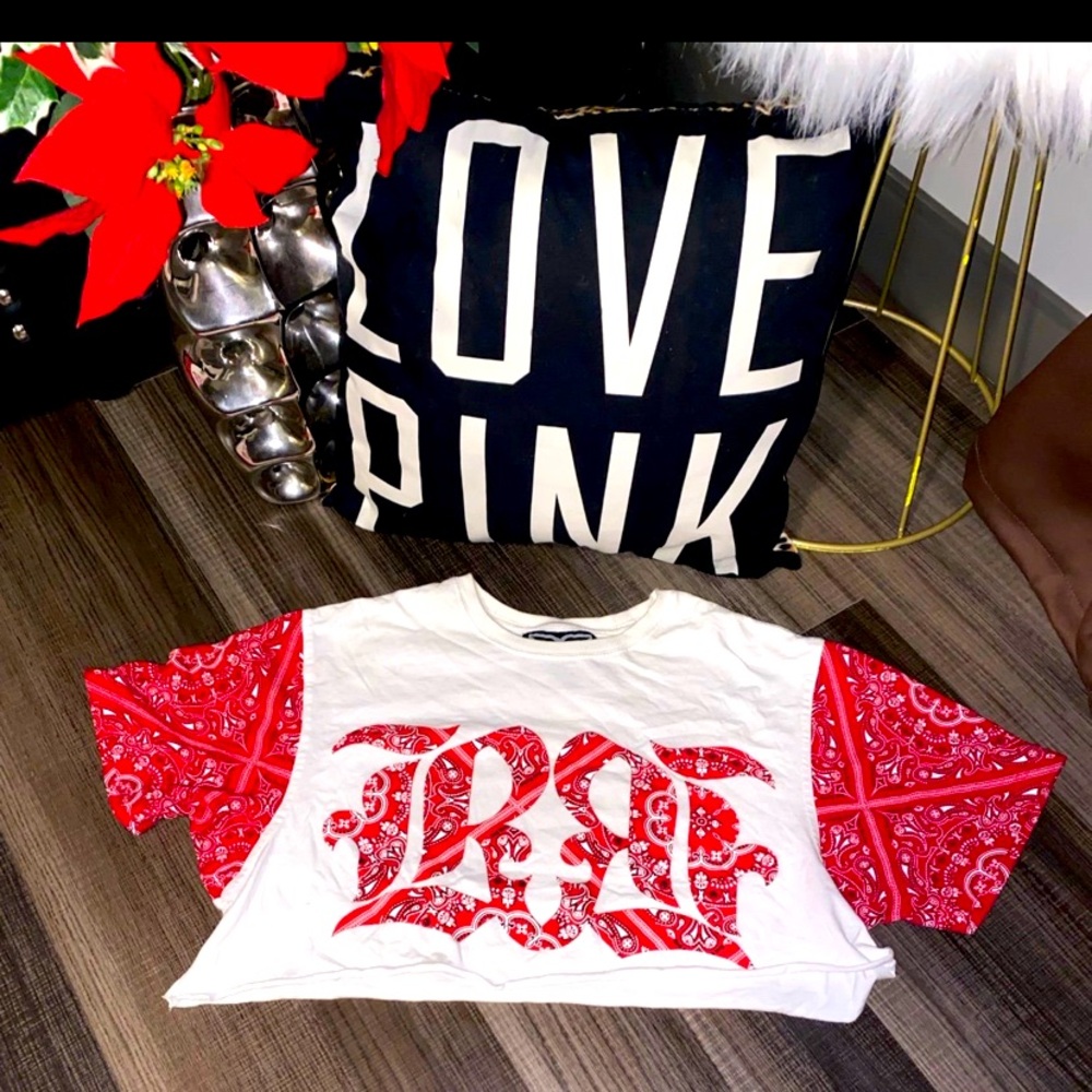 Bandanna rock revival crop tshirt